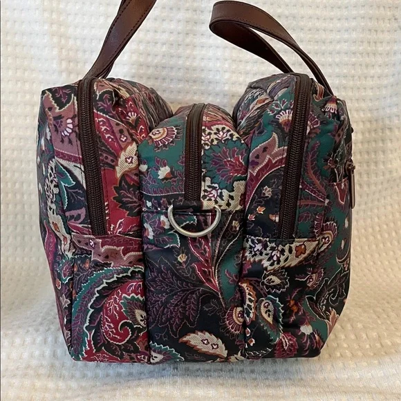 ETRO Floral Paisley Messanger Bag with Burgundy Strap - Picture 6 of 14